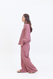 Lola Rose Pink Two Piece Textured Muslin Suit