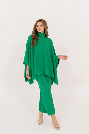 Lily Knitted Cape Green Separates
