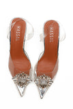 Aysa Transparent Bow Heel