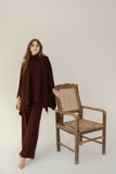 Lily Knitted Cape Plum Separates