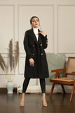 Aischa Black Coat with Gold buttons