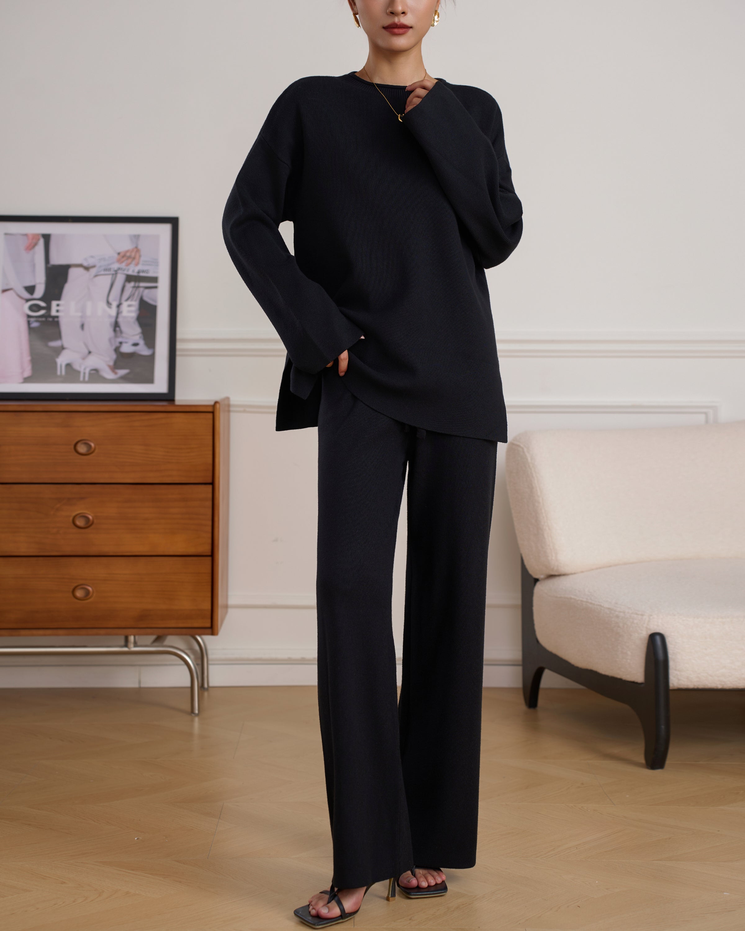 MILI KNIT SUIT BLACK