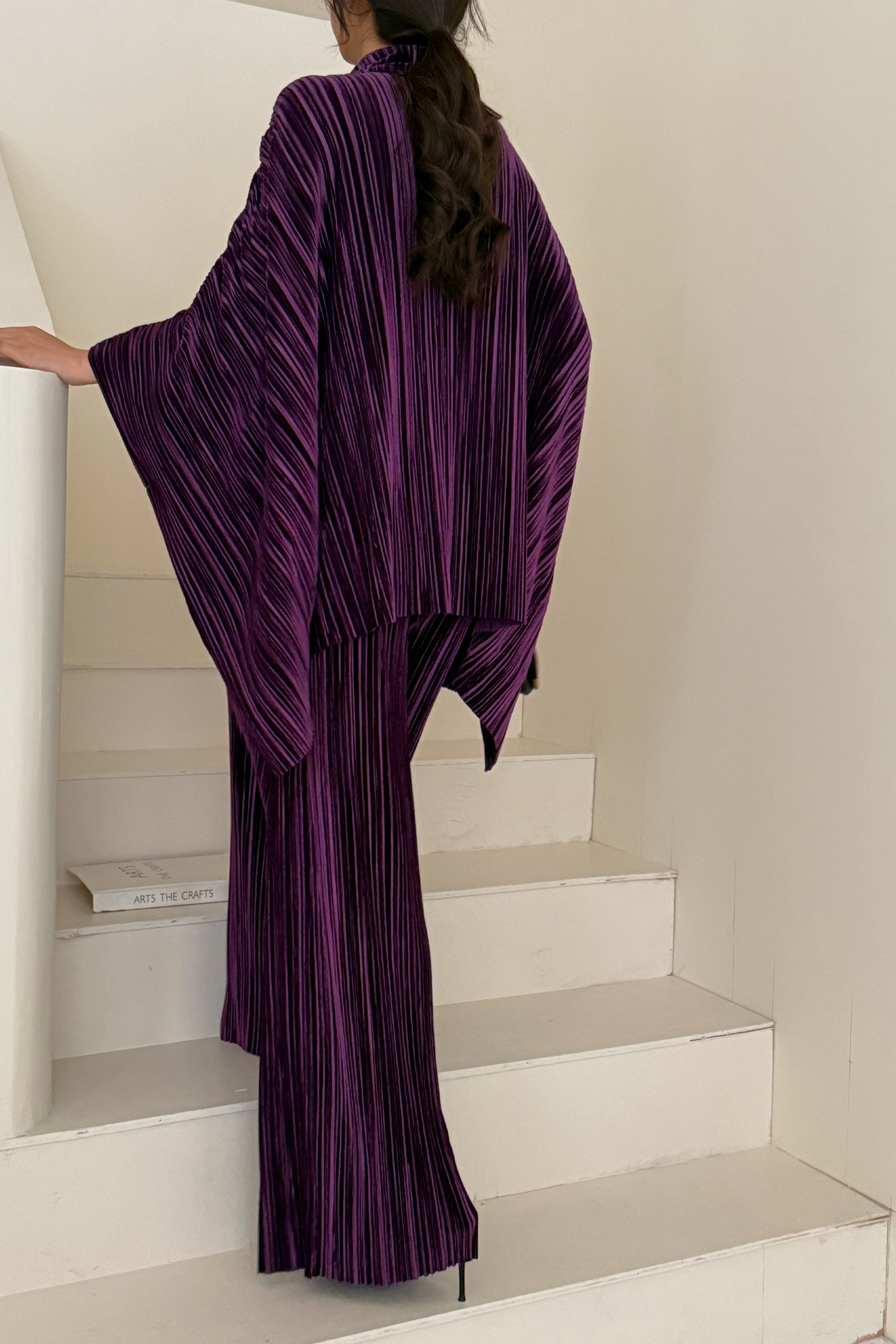 Prague Velvet Pleated Suit