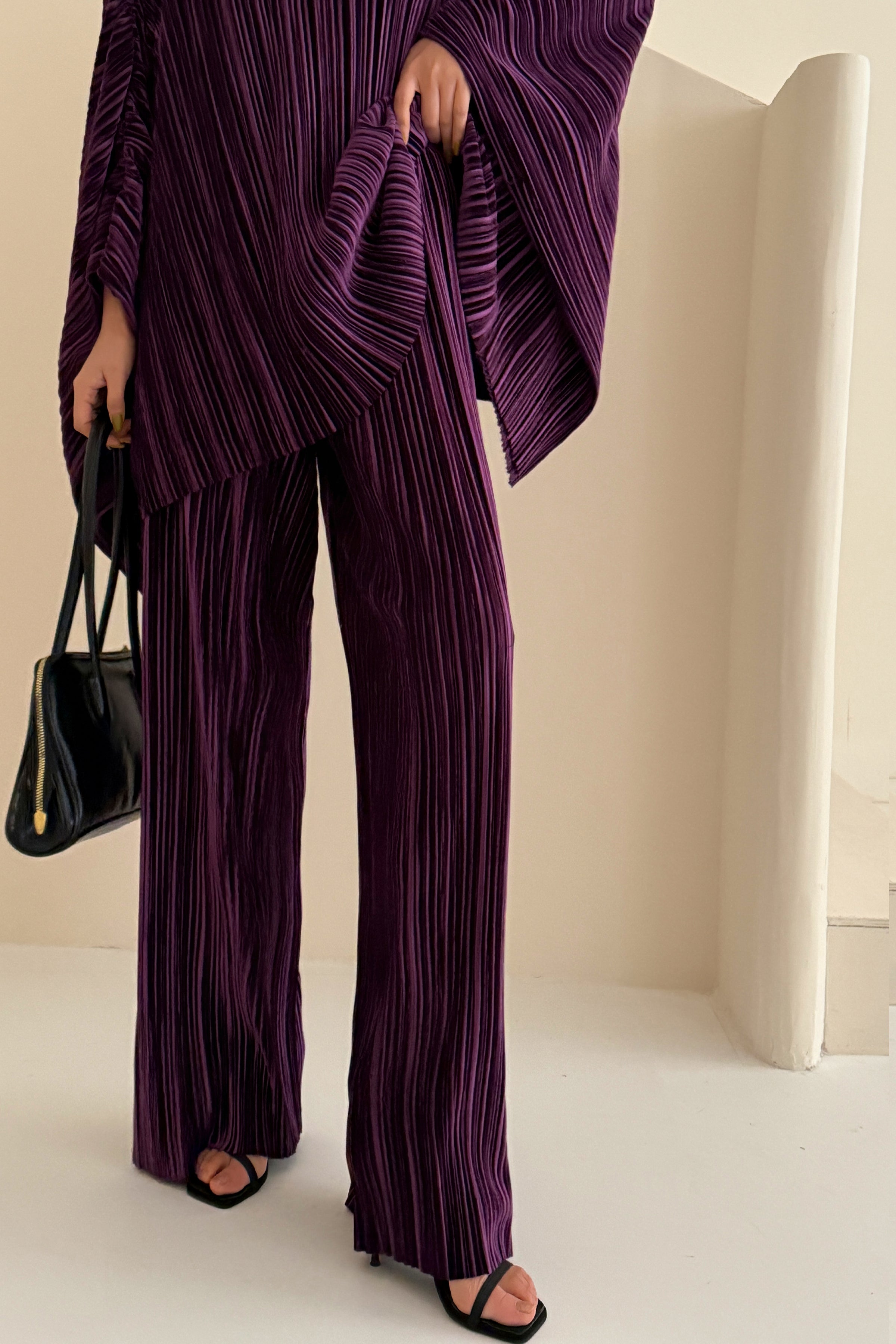 Prague Velvet Pleated Suit