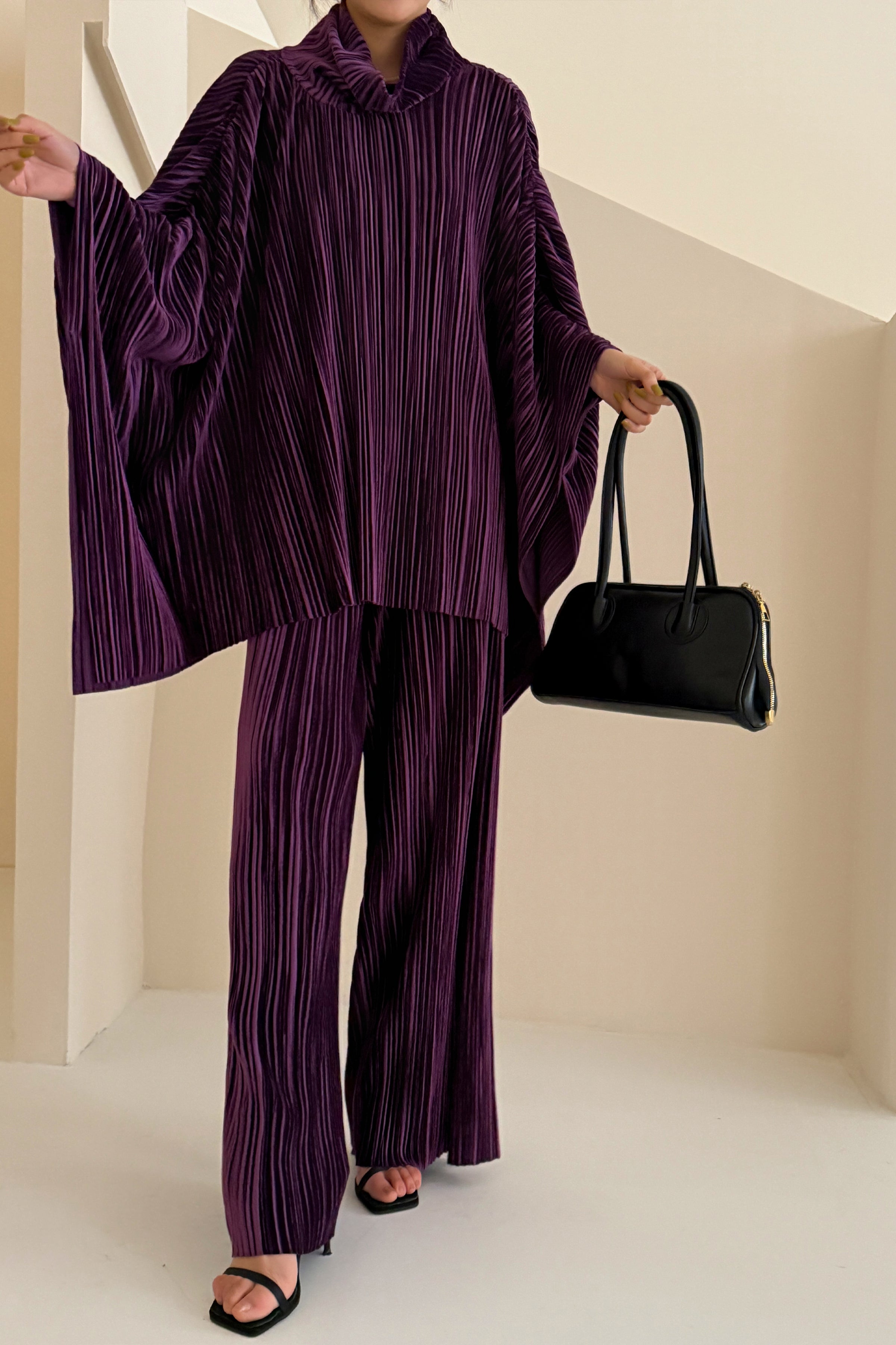 Prague Velvet Pleated Suit