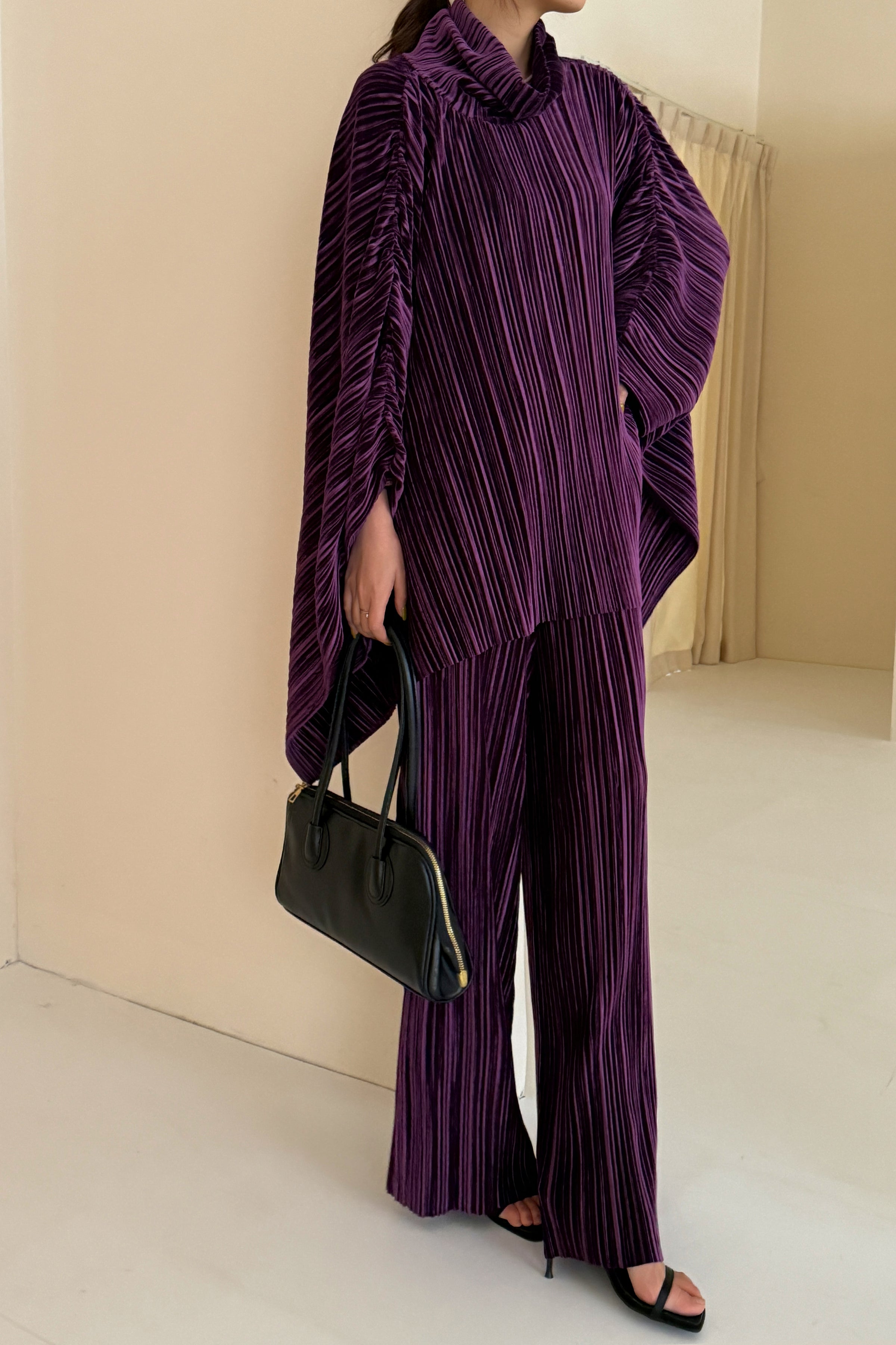 Prague Velvet Pleated Suit