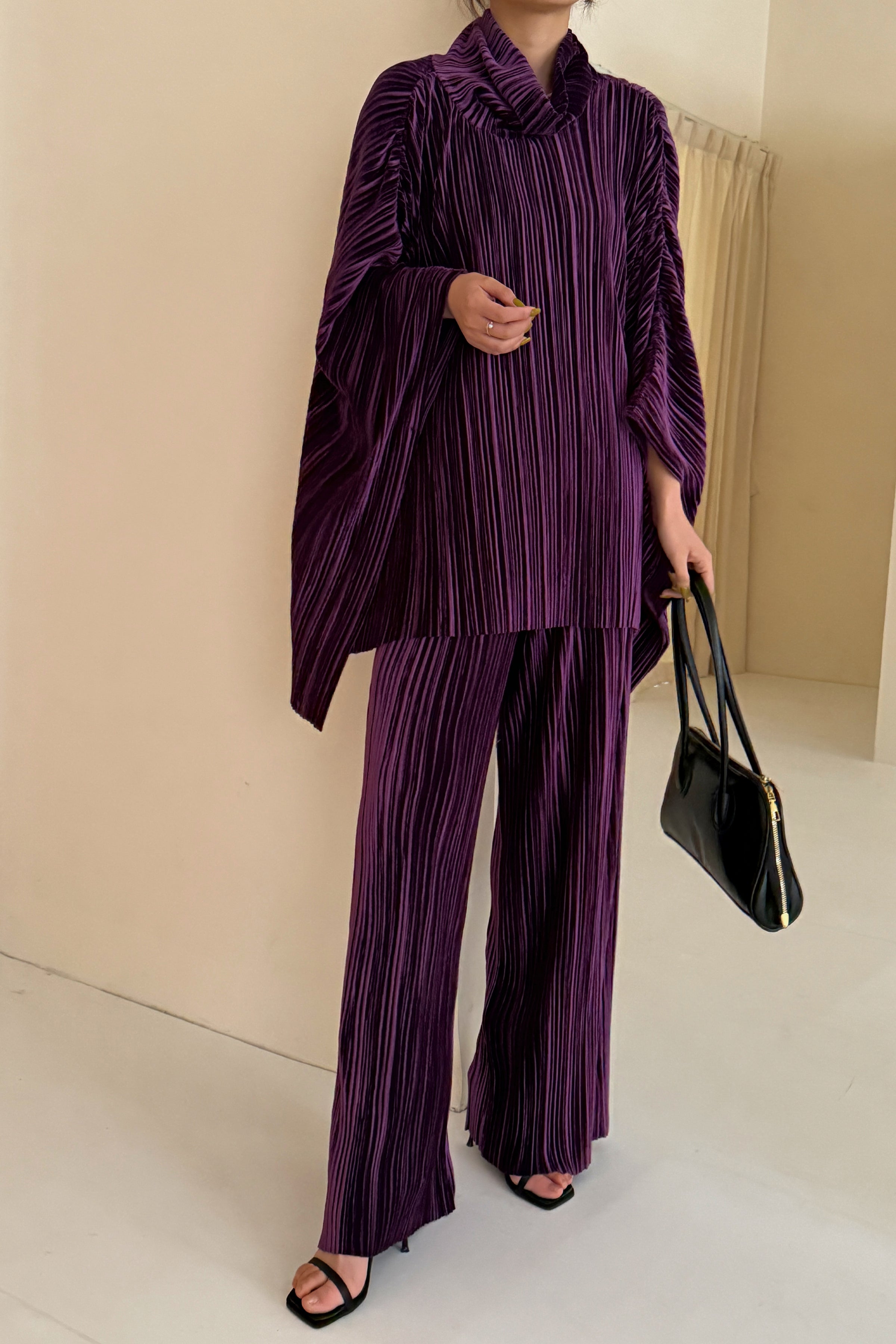 Prague Velvet Pleated Suit