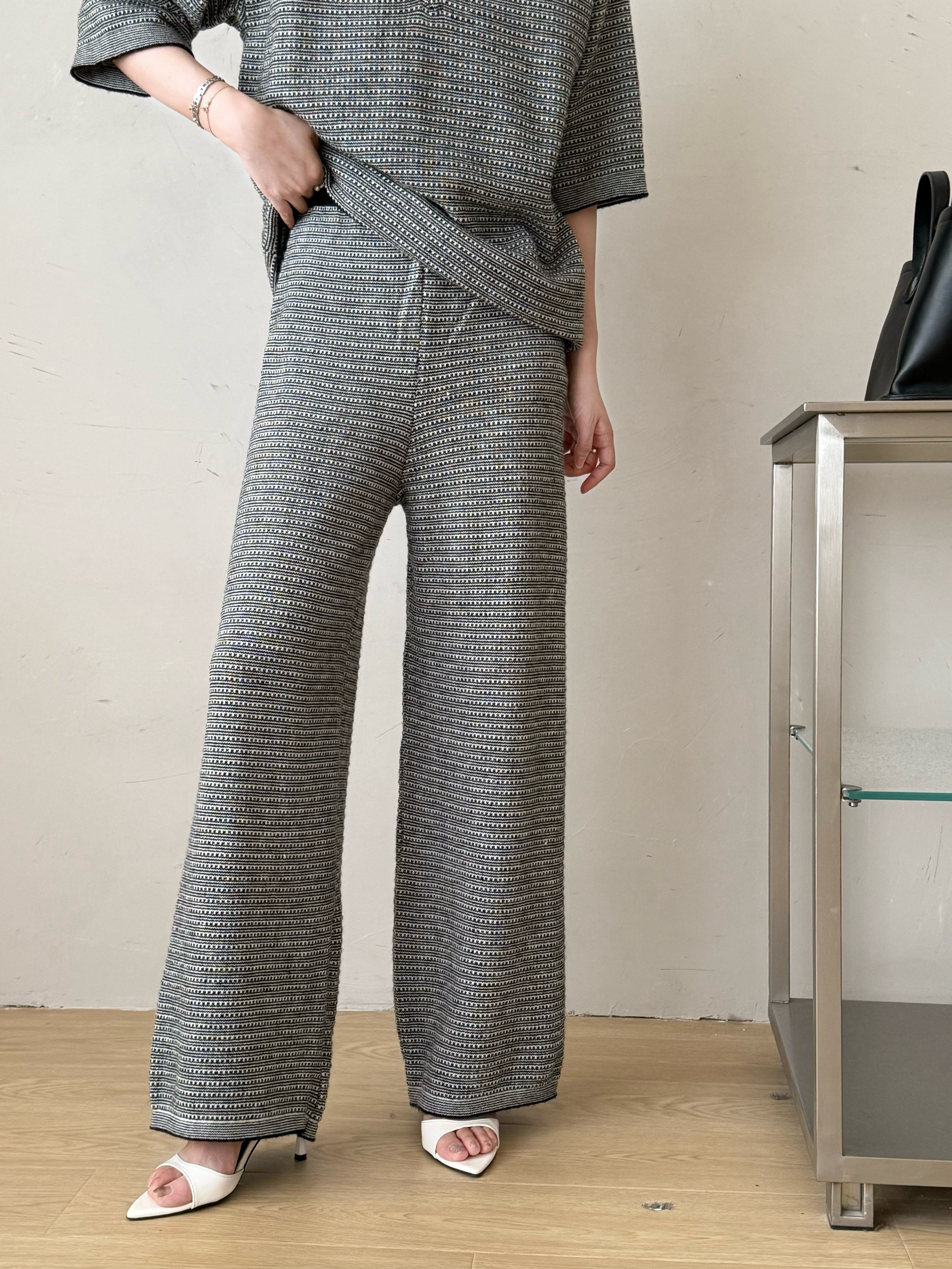 Lolo Knit Detail Suit Black