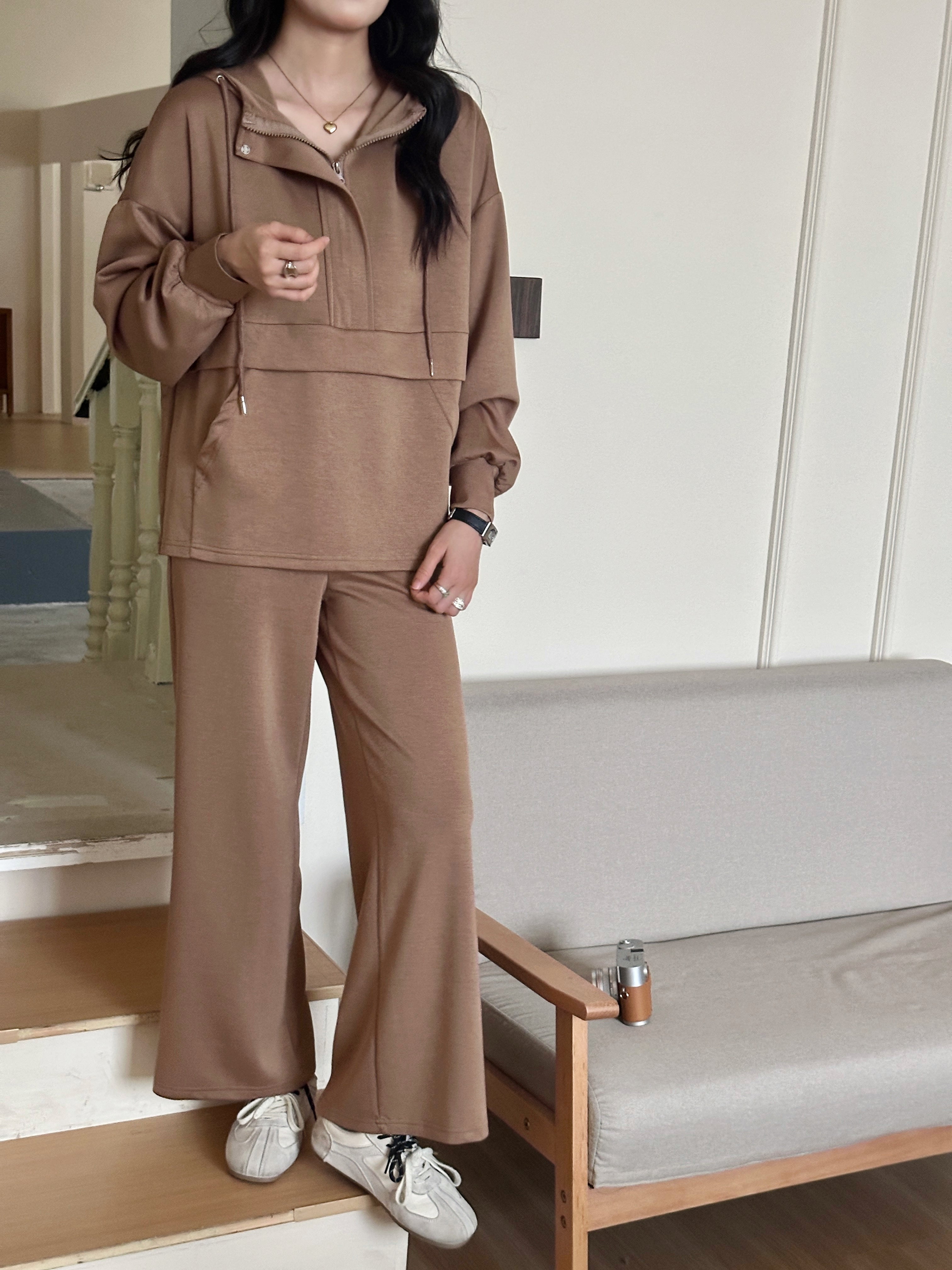 Lyla Modal Blend Suit Chocolate