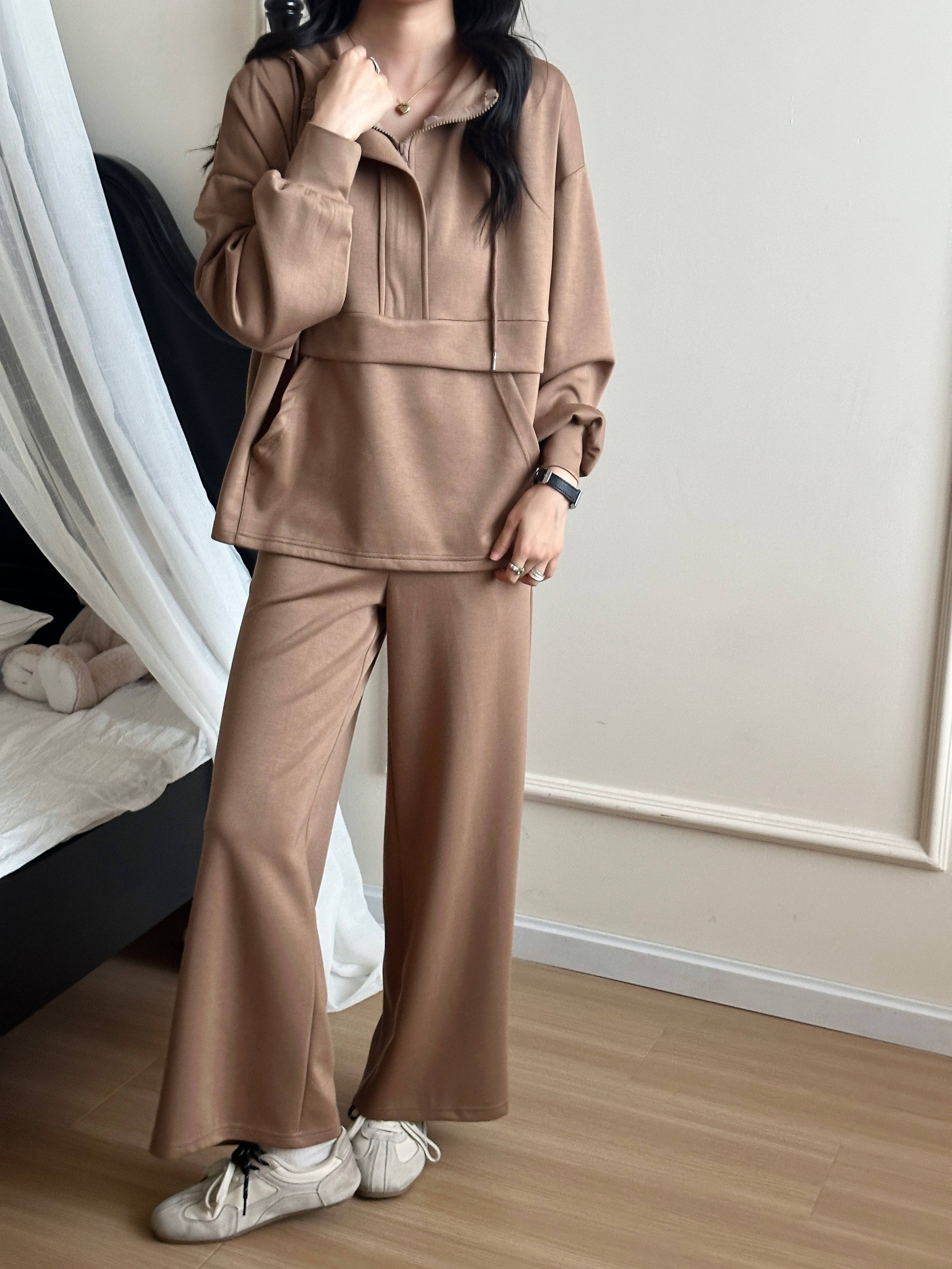Lyla Modal Blend Suit Chocolate