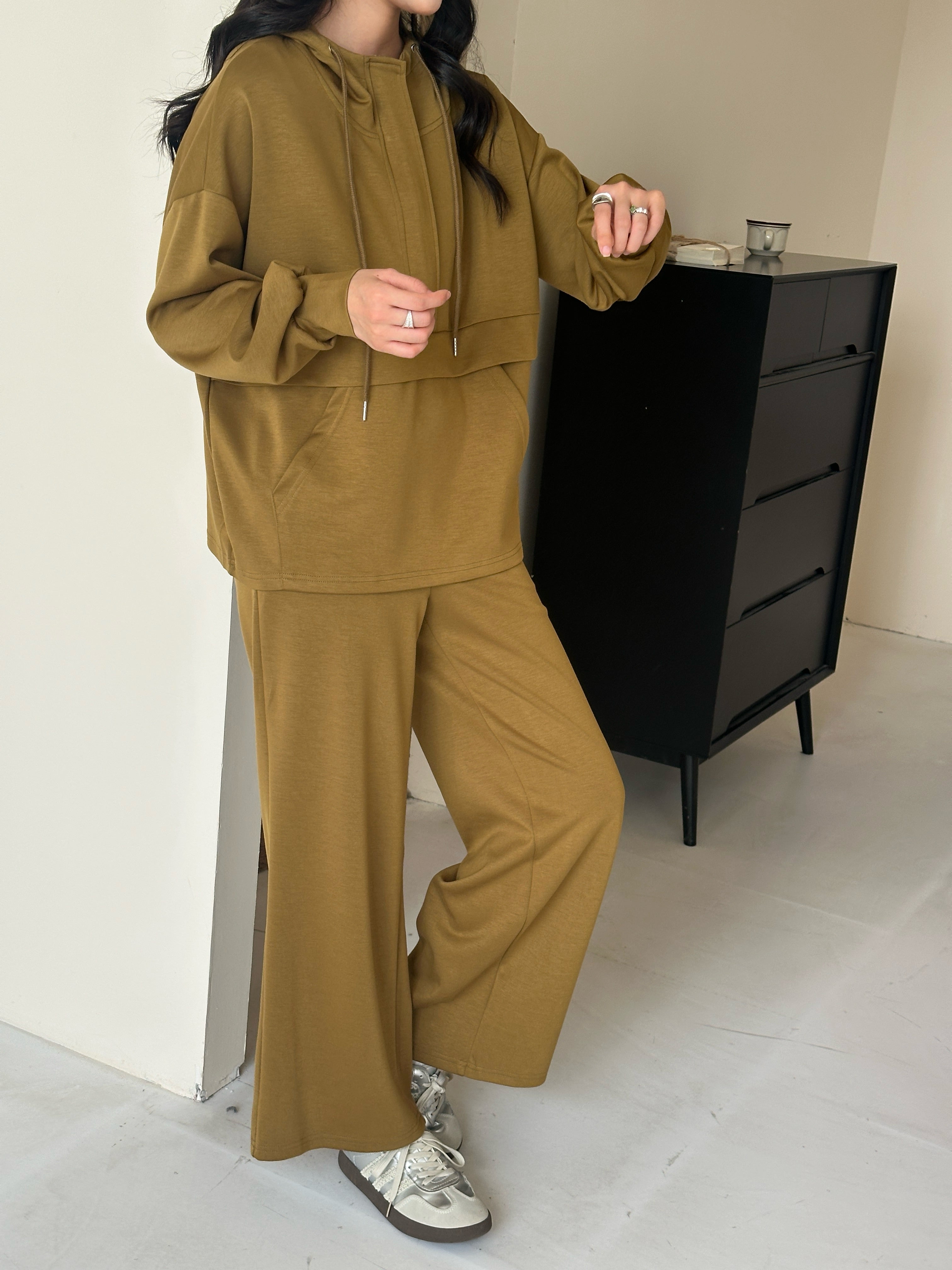 Lyla Modal Blend Suit Dark Olive