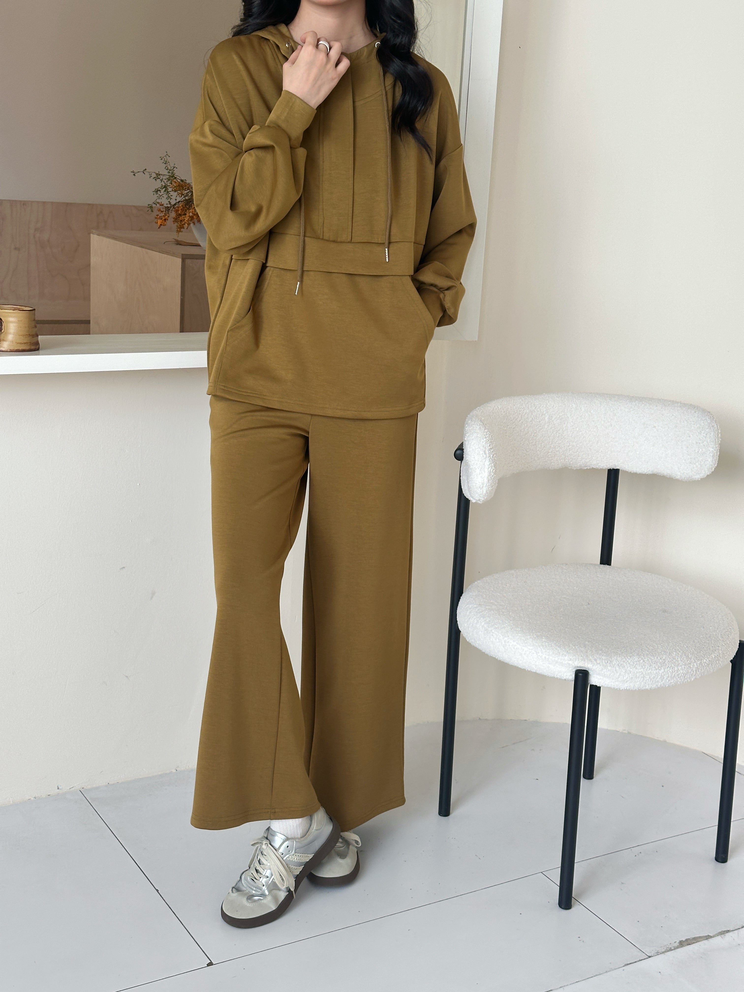 Lyla Modal Blend Suit Dark Olive