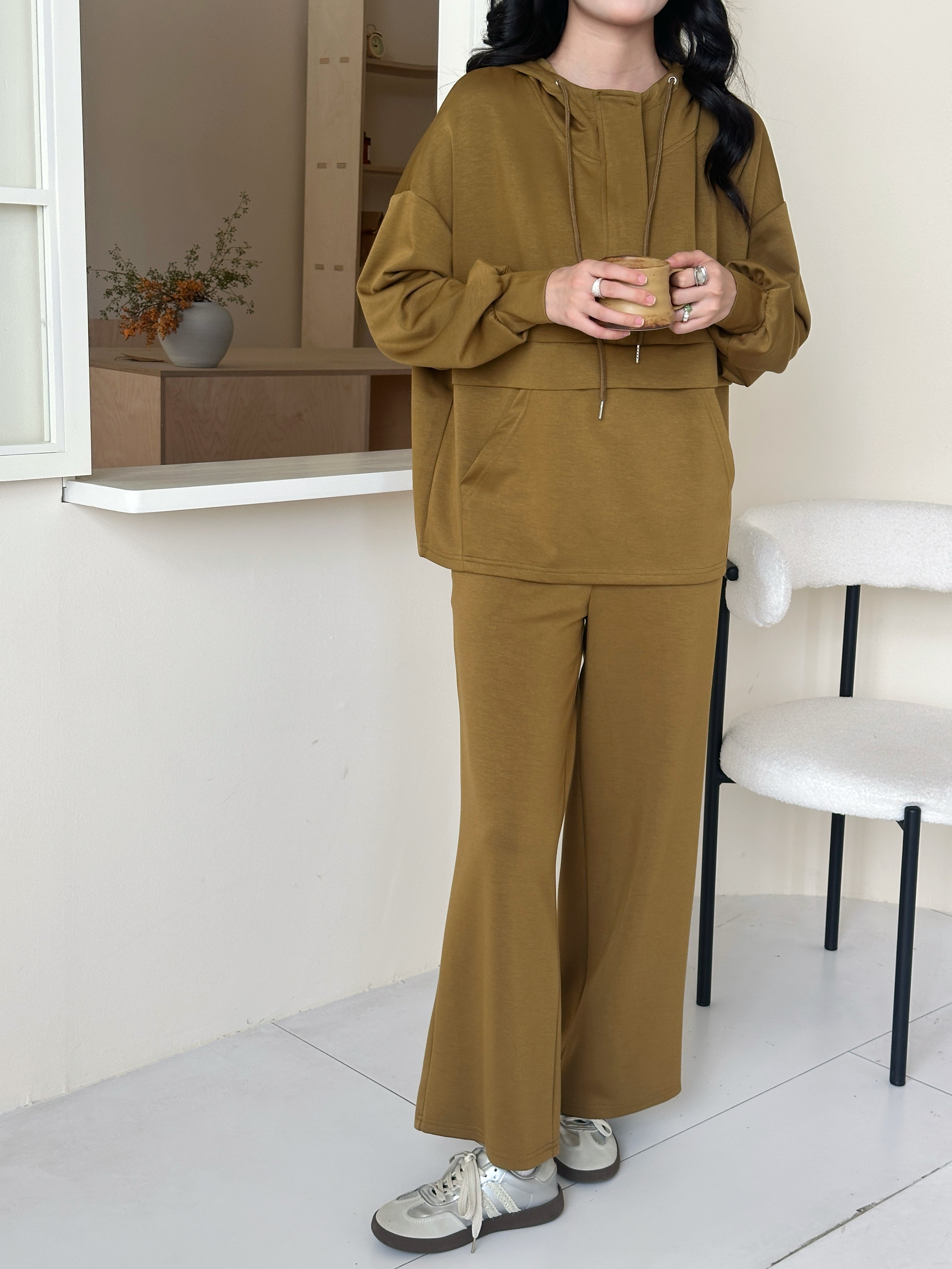 Lyla Modal Blend Suit Dark Olive