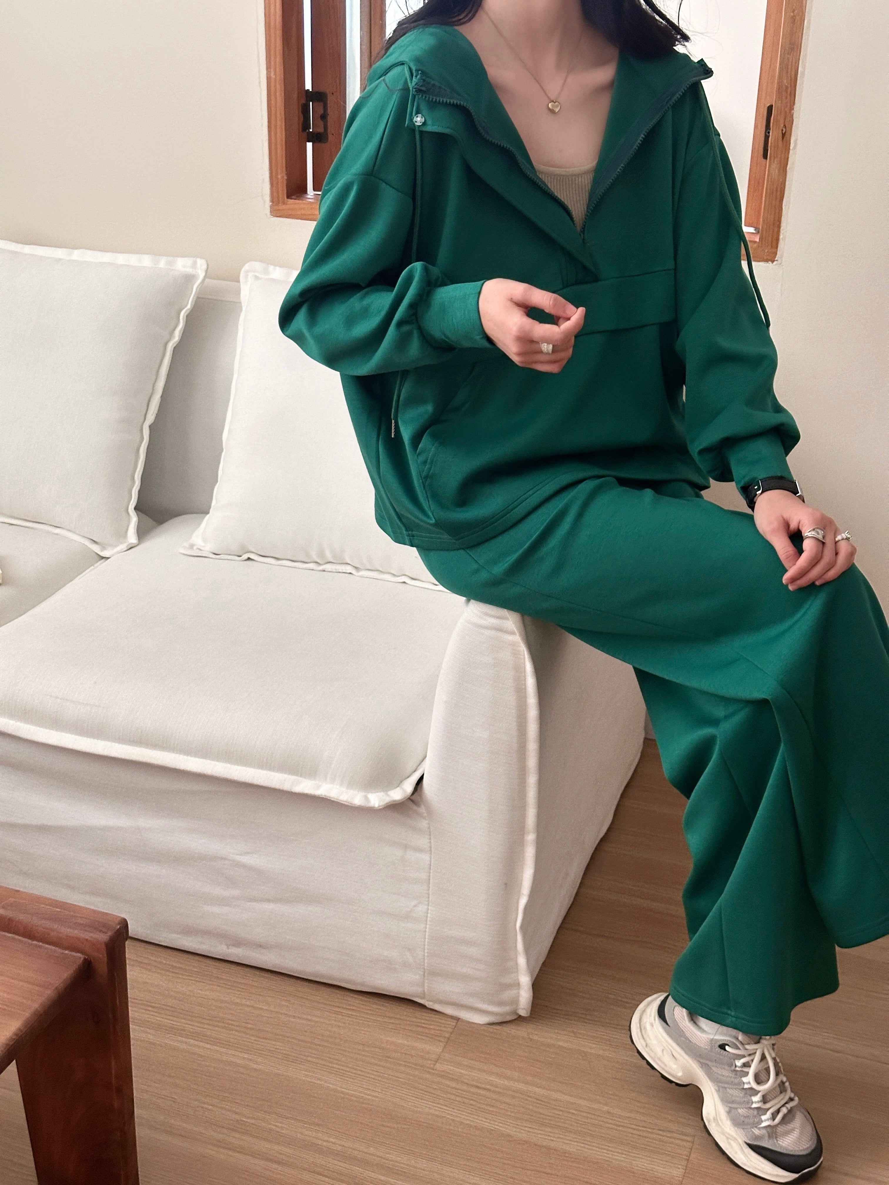 Lyla Modal Blend Suit Green