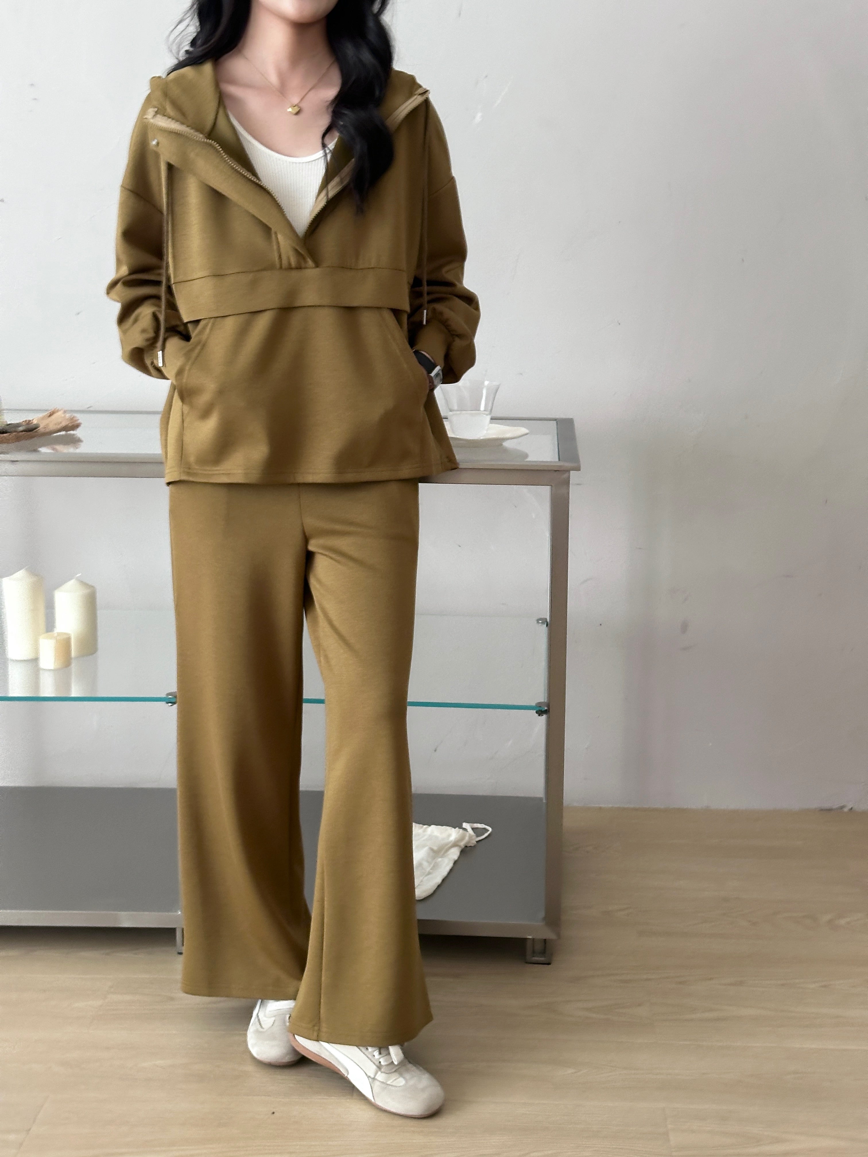 Lyla Modal Blend Suit Dark Olive