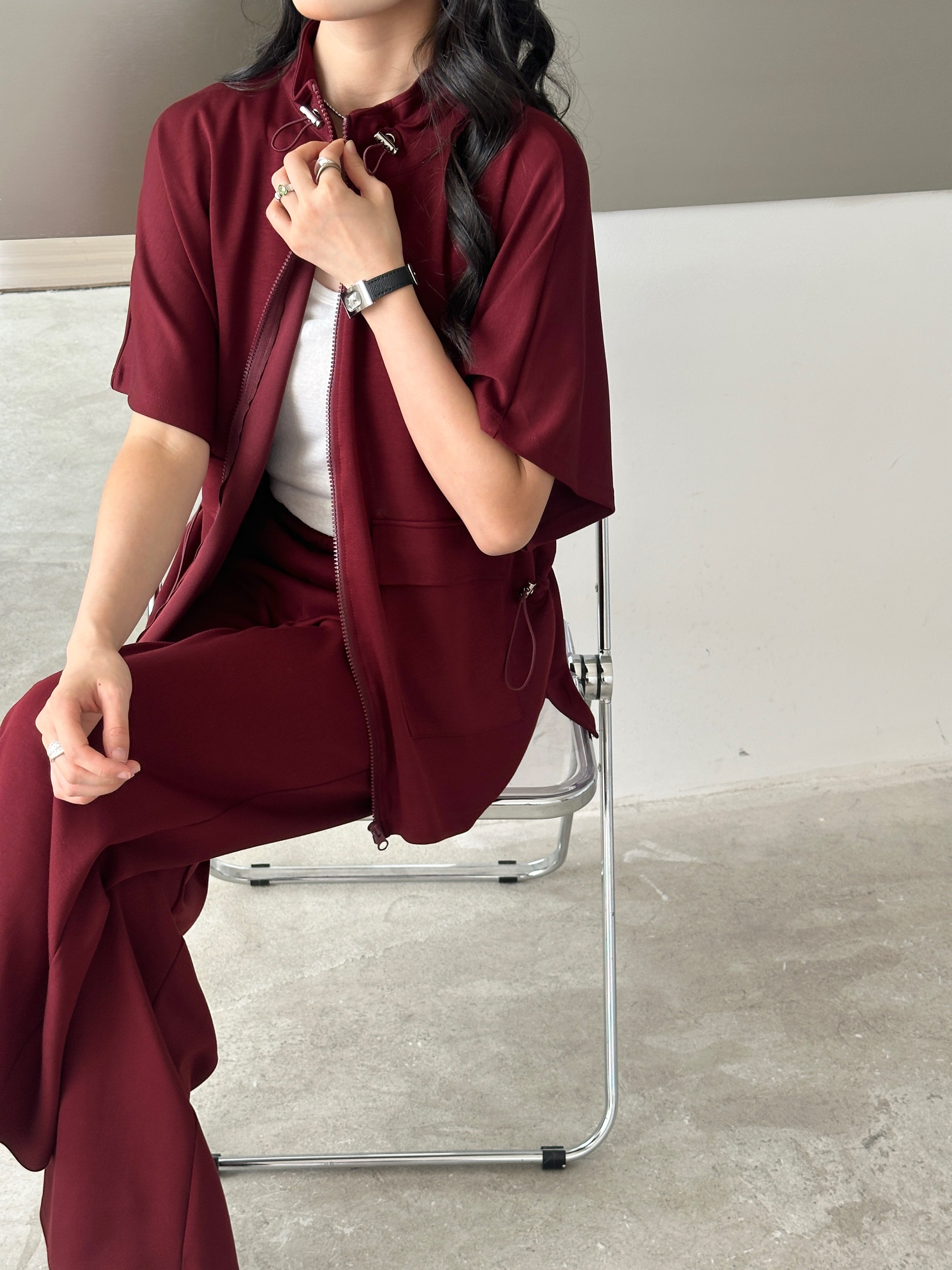 Kiki Modal Suit Burgundy