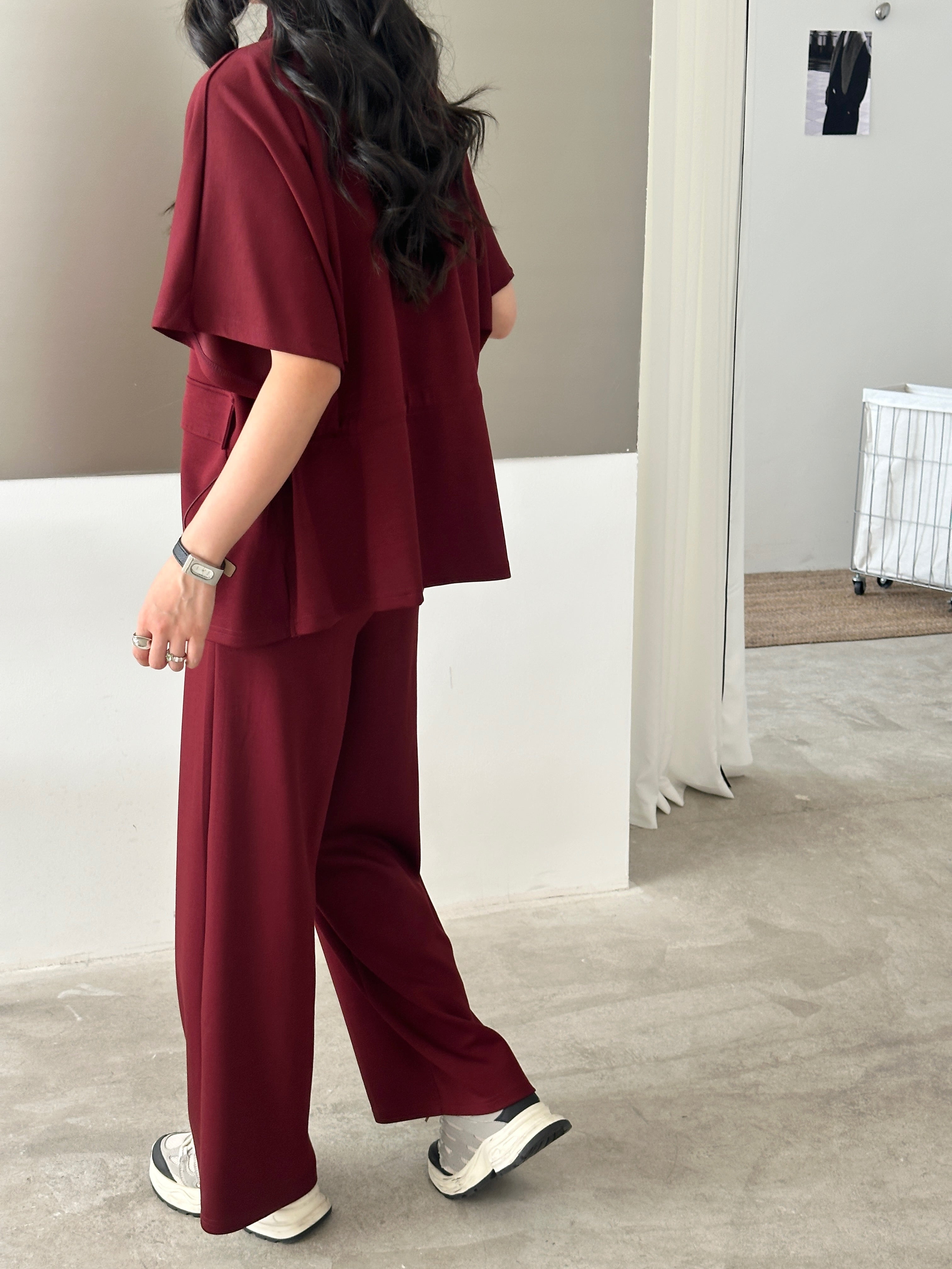 Kiki Modal Suit Burgundy
