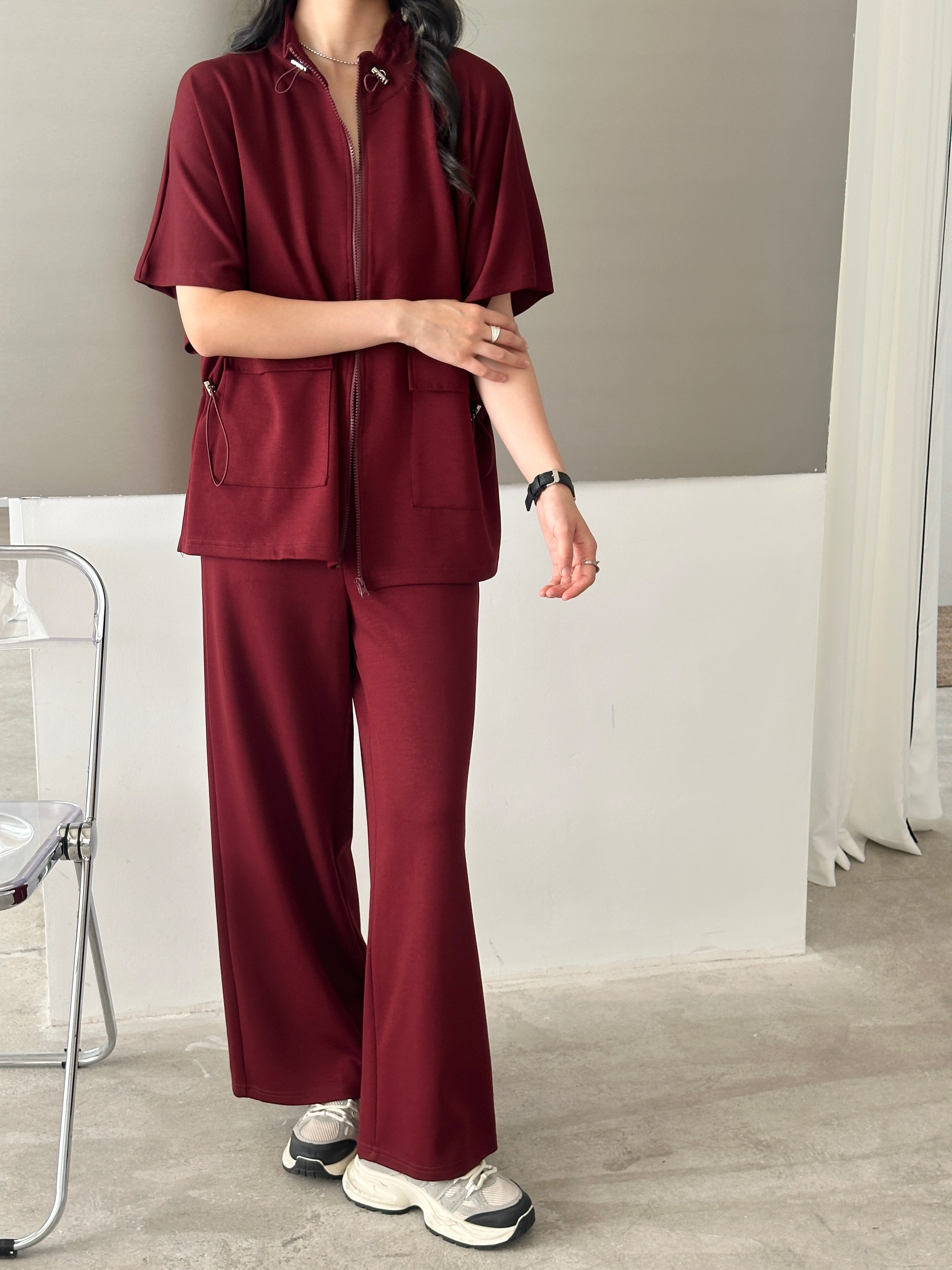 Kiki Modal Suit Burgundy