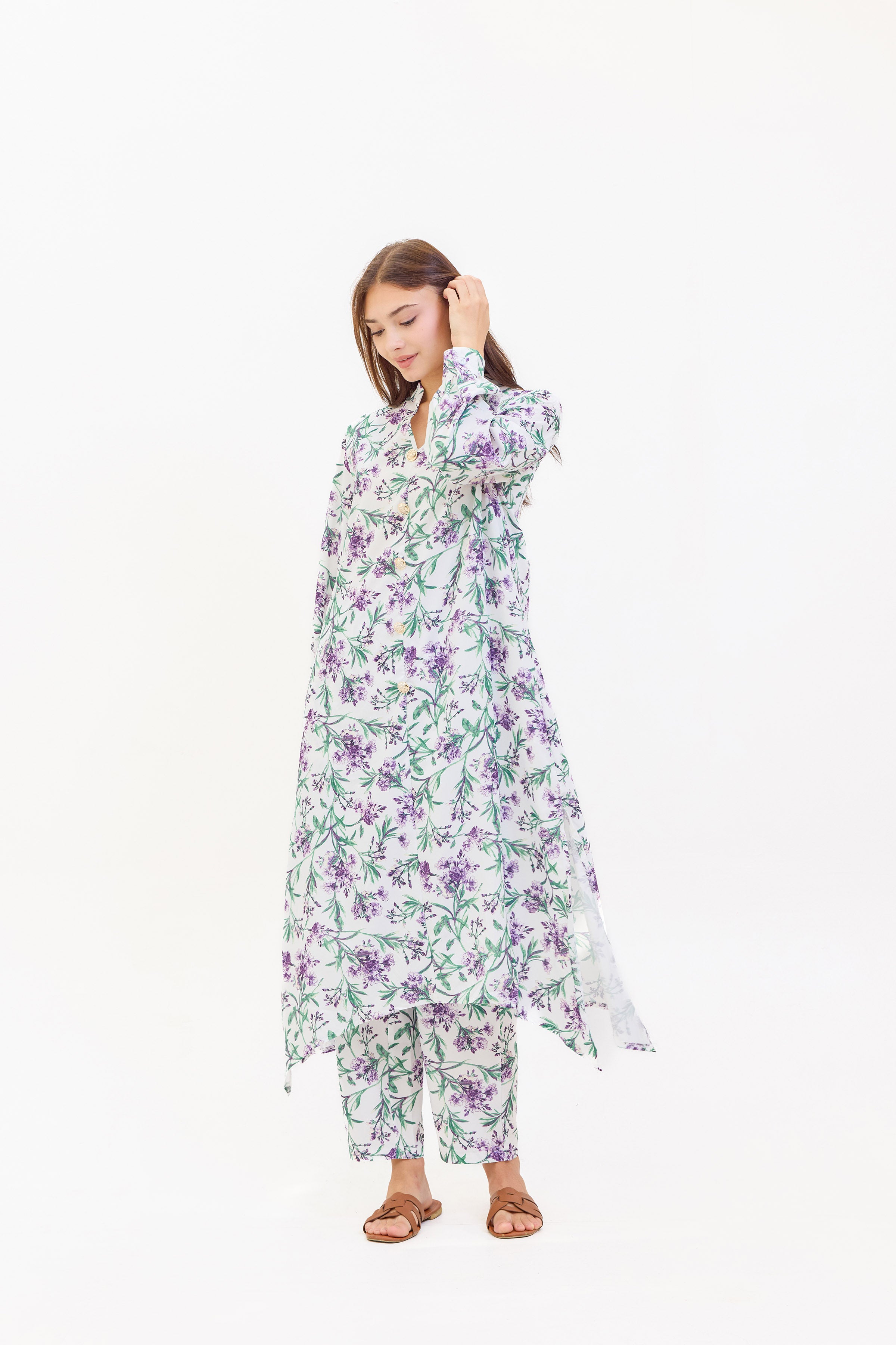 Irem Two Piece Floral Suit