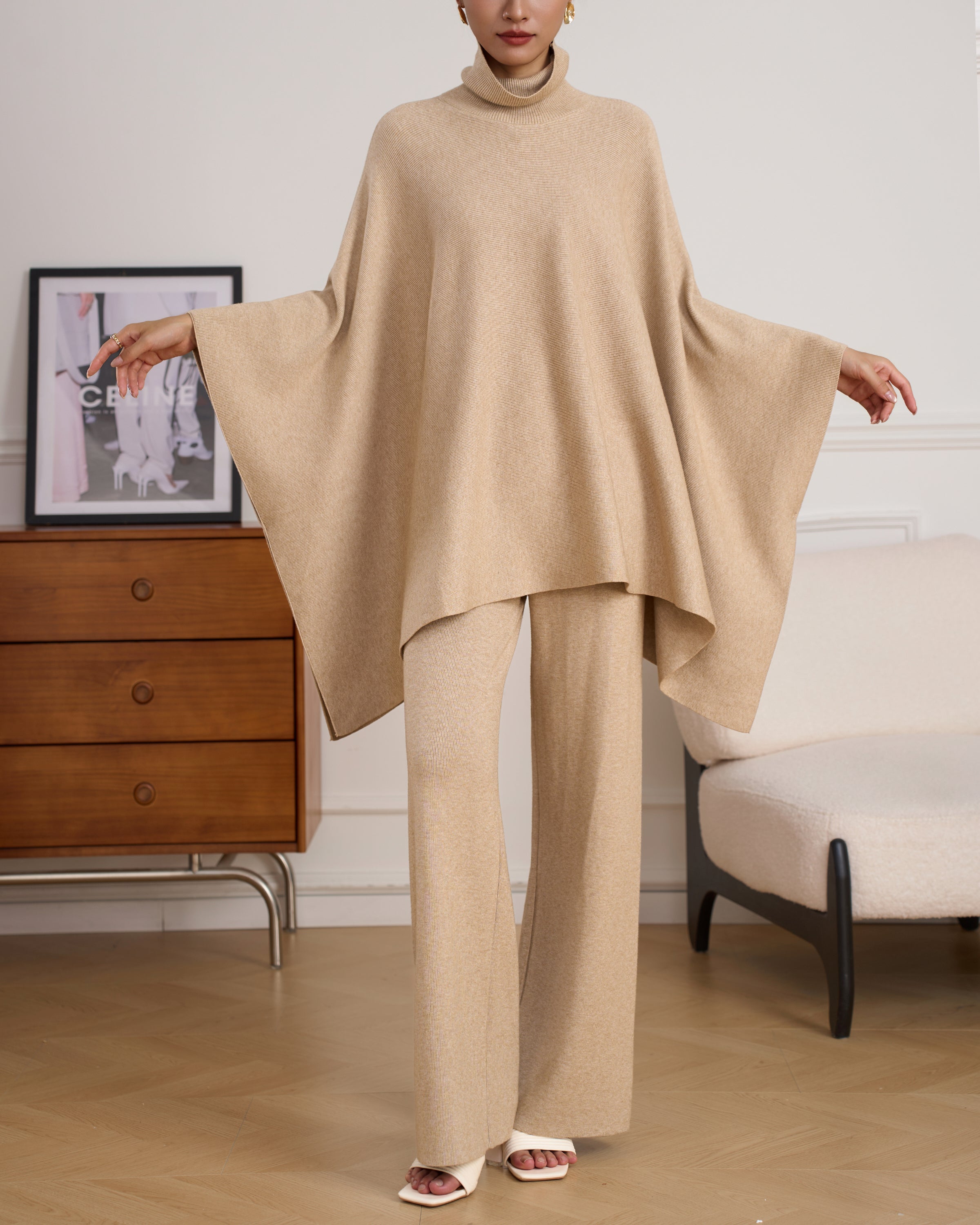 Classic Lily Light Beige Knit Set