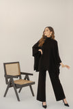 Lily Knitted Cape Black Separates