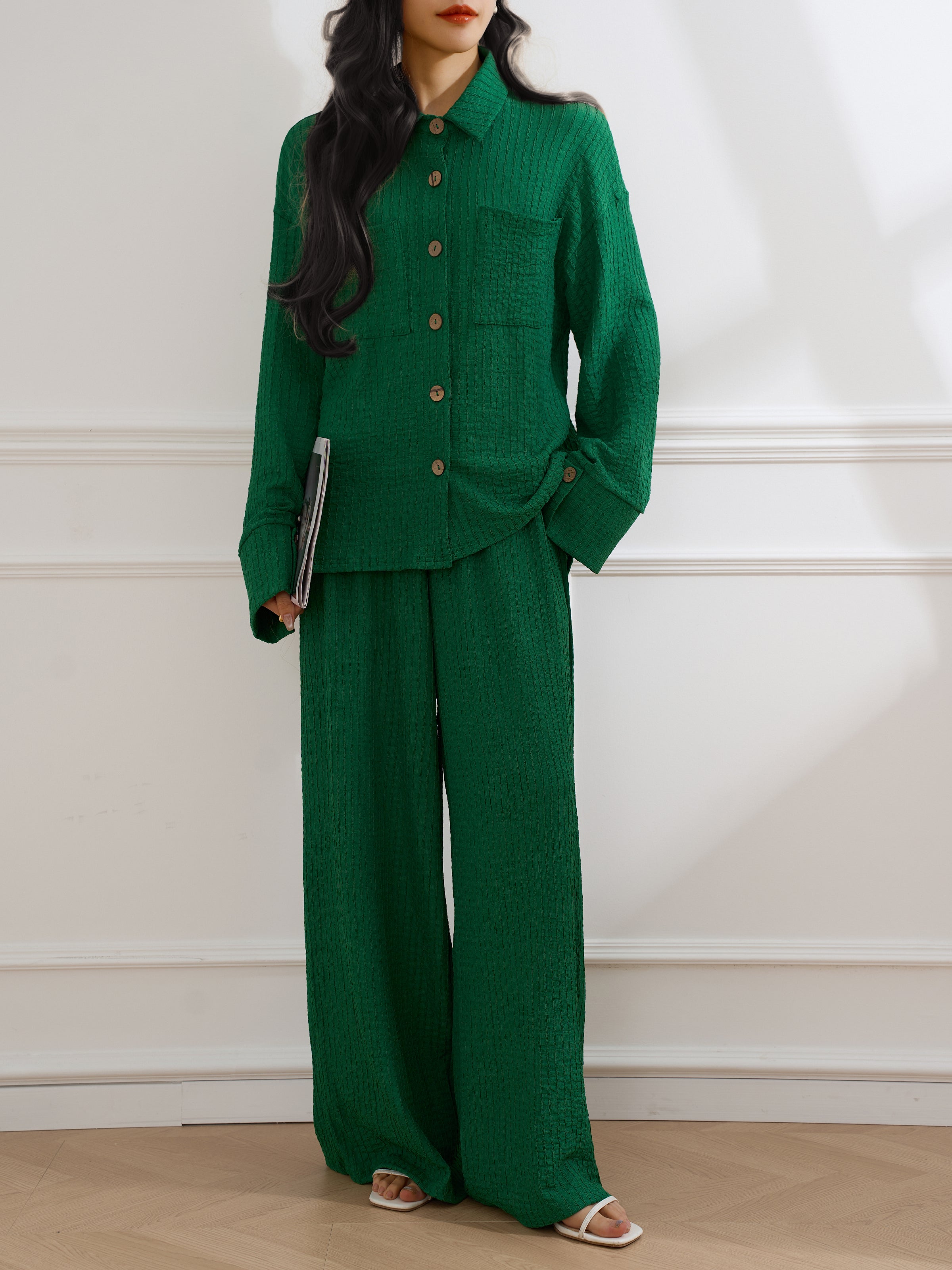 Ravello Emerald Two Piece Suit  Dark