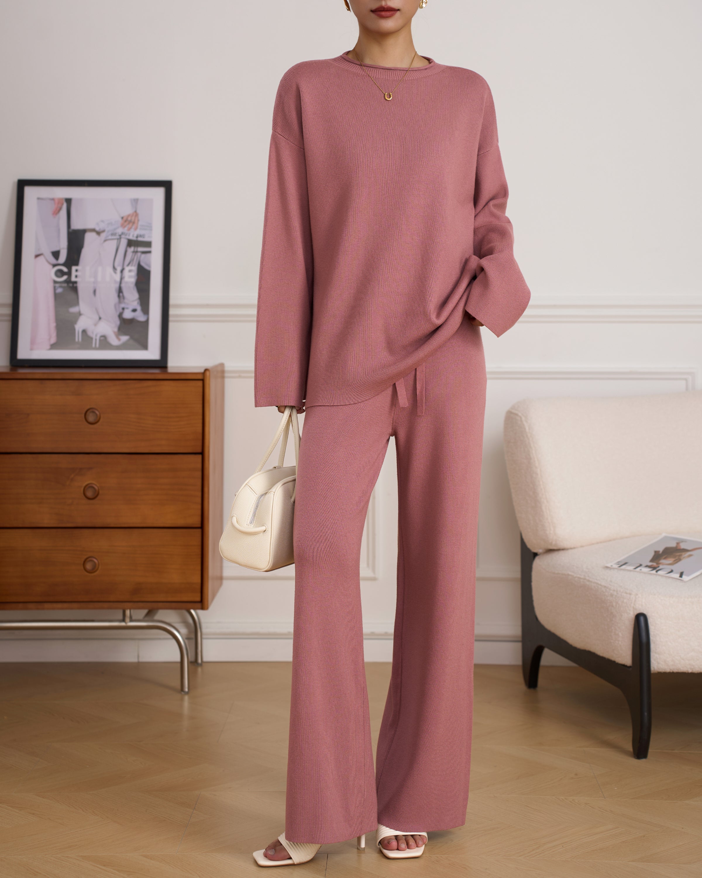 MILI KNIT SUIT PINK