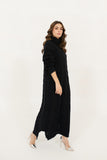 Rosy Cable Knit Black Dress