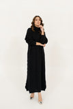 Rosy Cable Knit Black Dress
