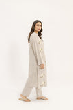 Nermin Light Grey Suit With Floral Embroidery