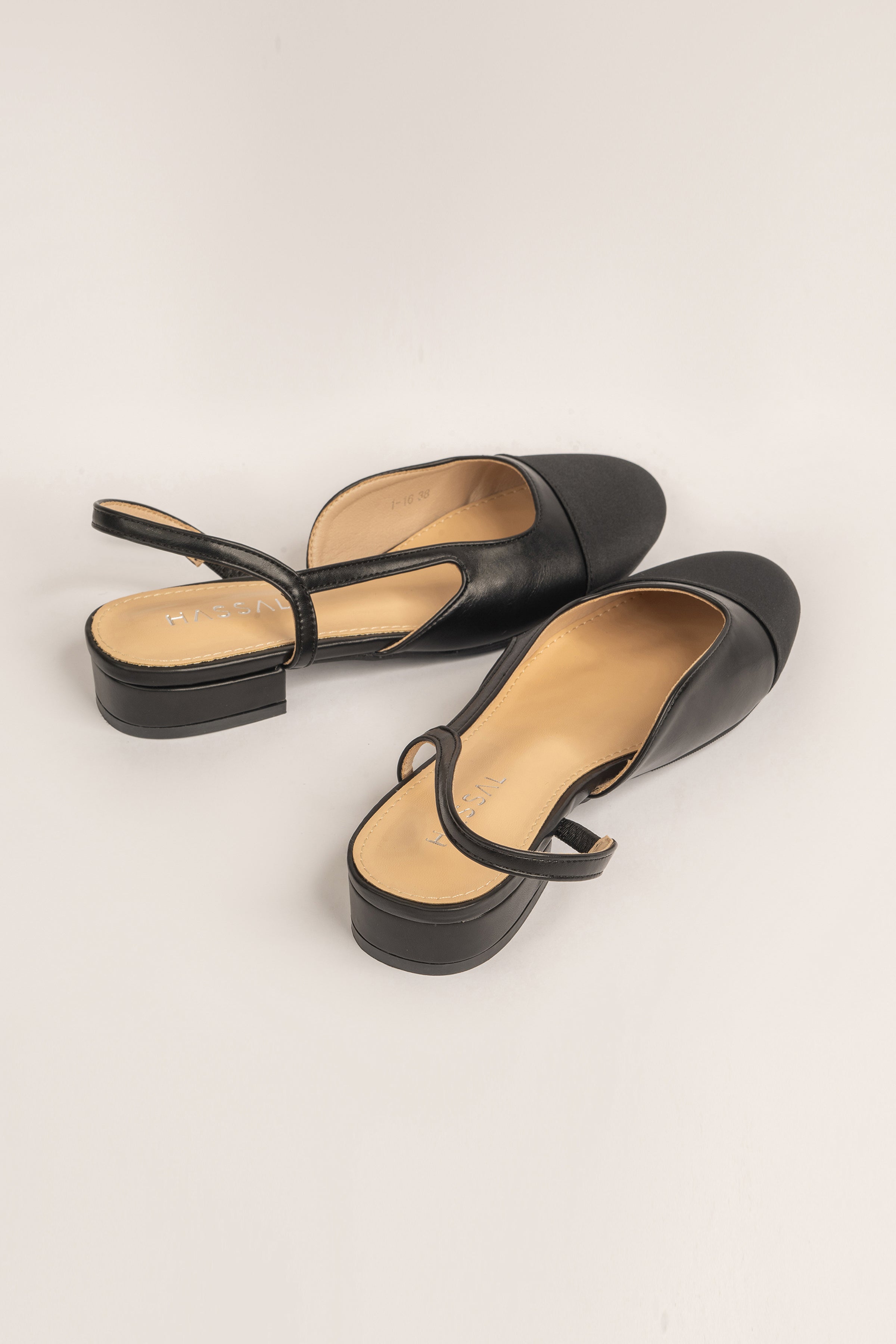 Black Sling Back Flats