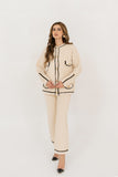 Inaya Cream Textured Knit Set