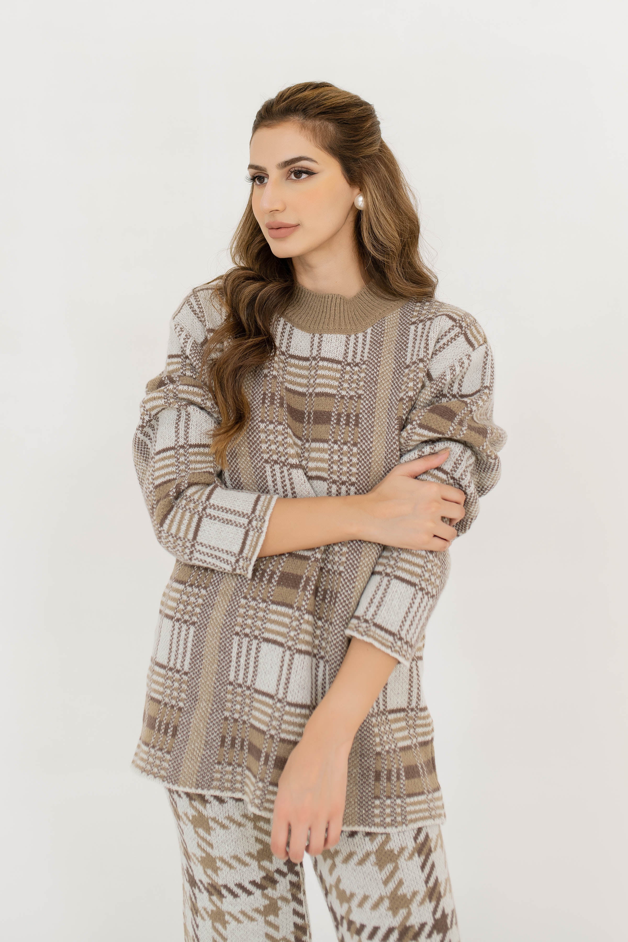 Elice Brown Knit Set