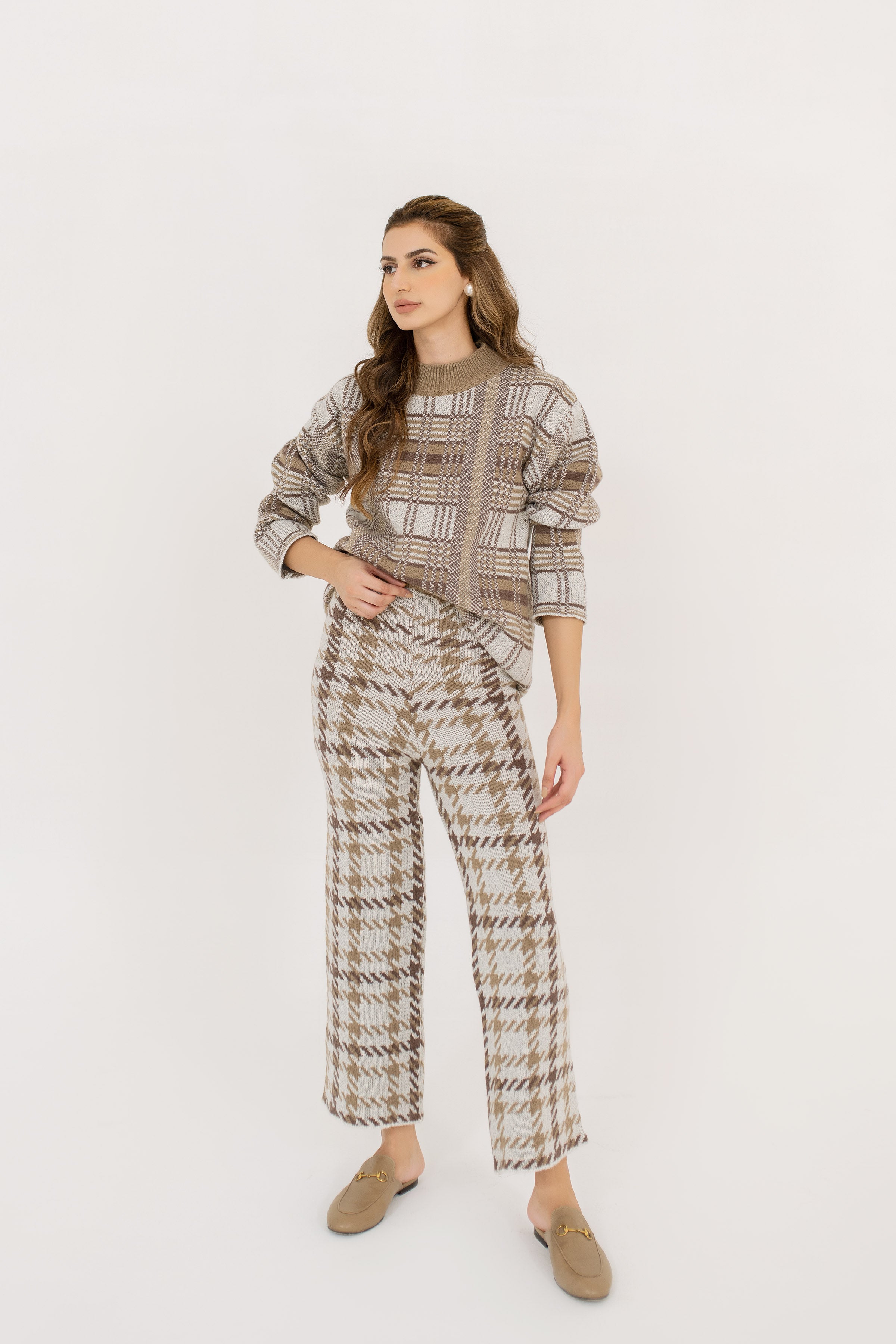 Elice Brown Knit Set