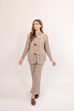 Amelia Brown Suit with black Button