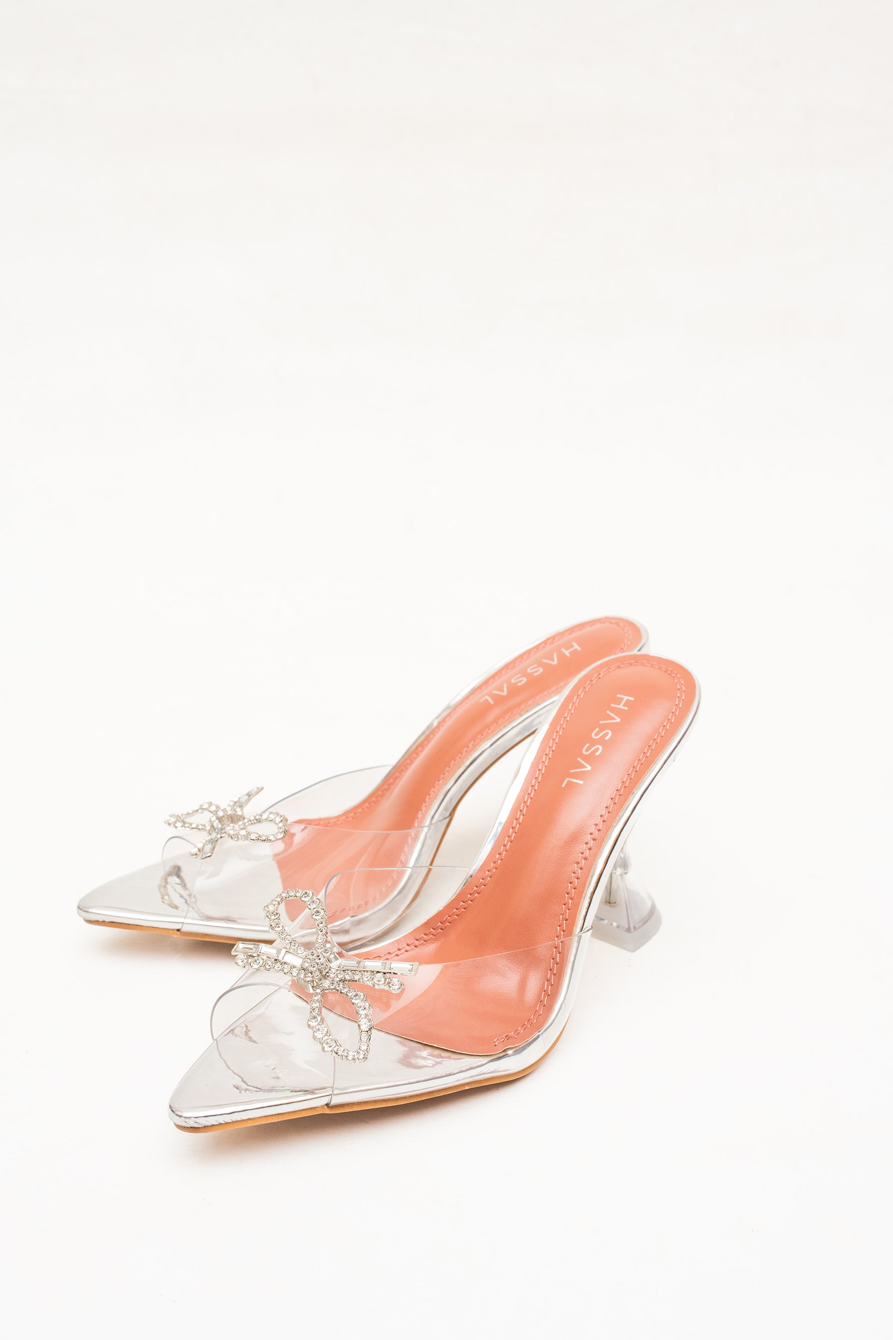 Roma Silver Transparent Heels
