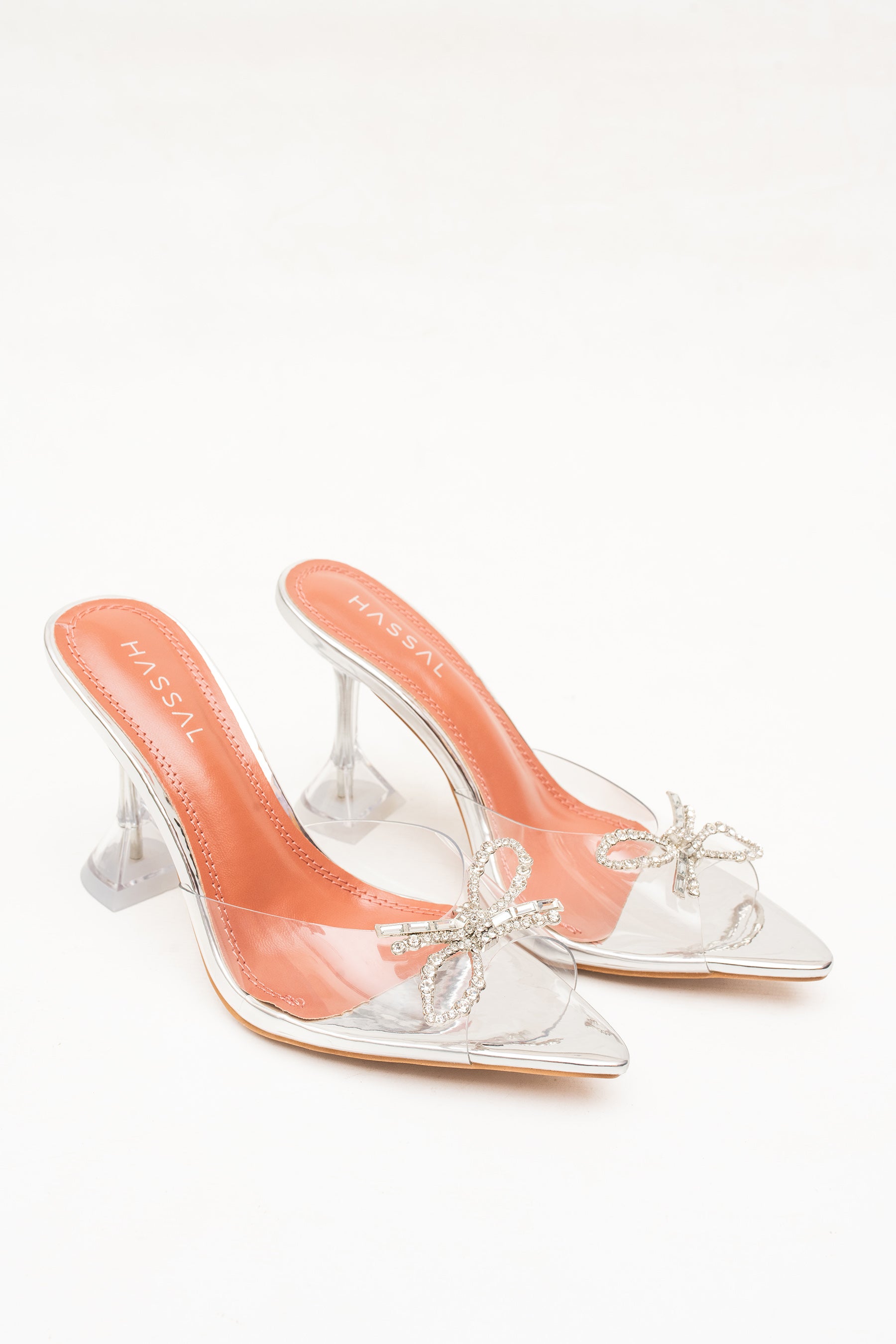 Roma Silver Transparent Heels