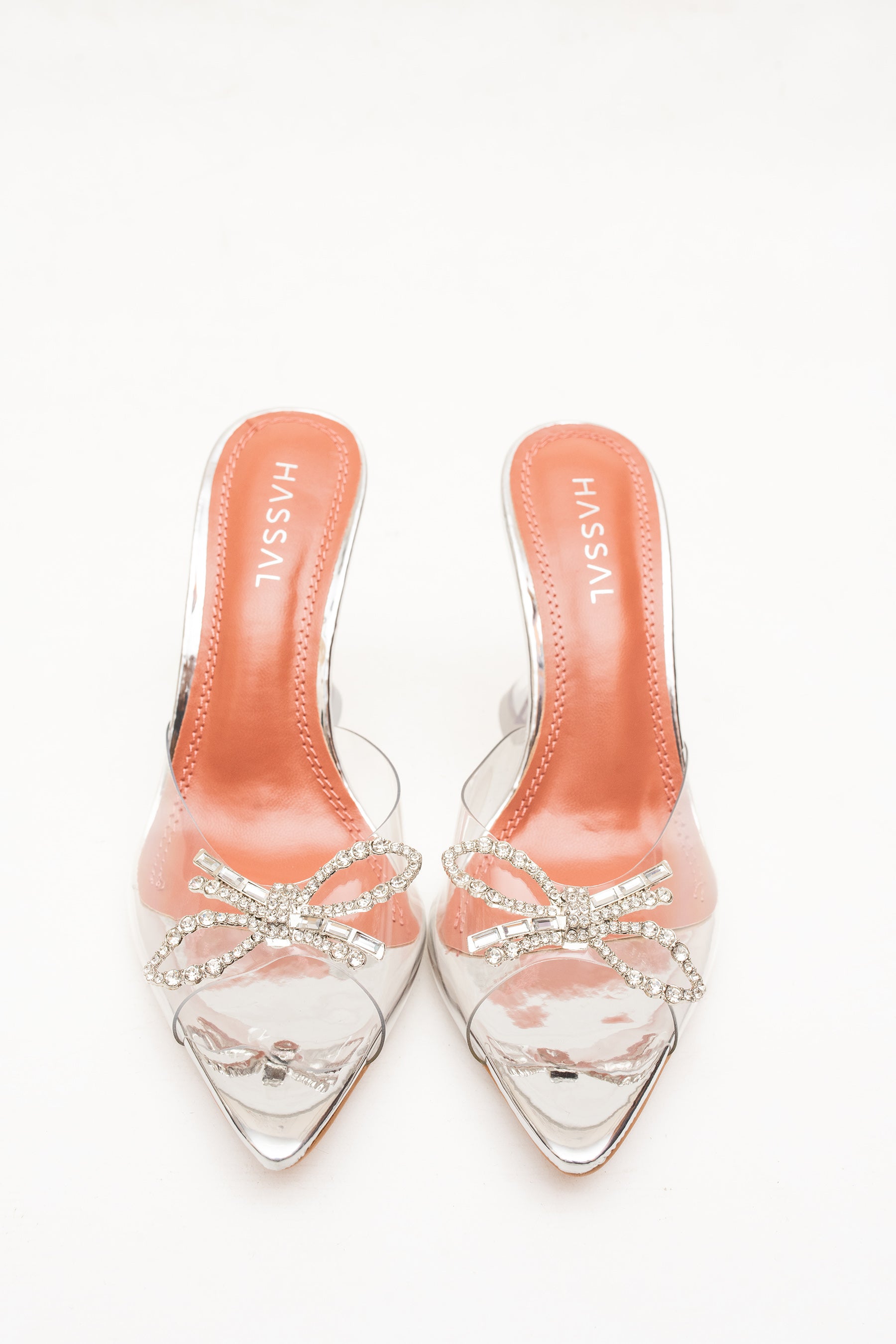 Roma Silver Transparent Heels
