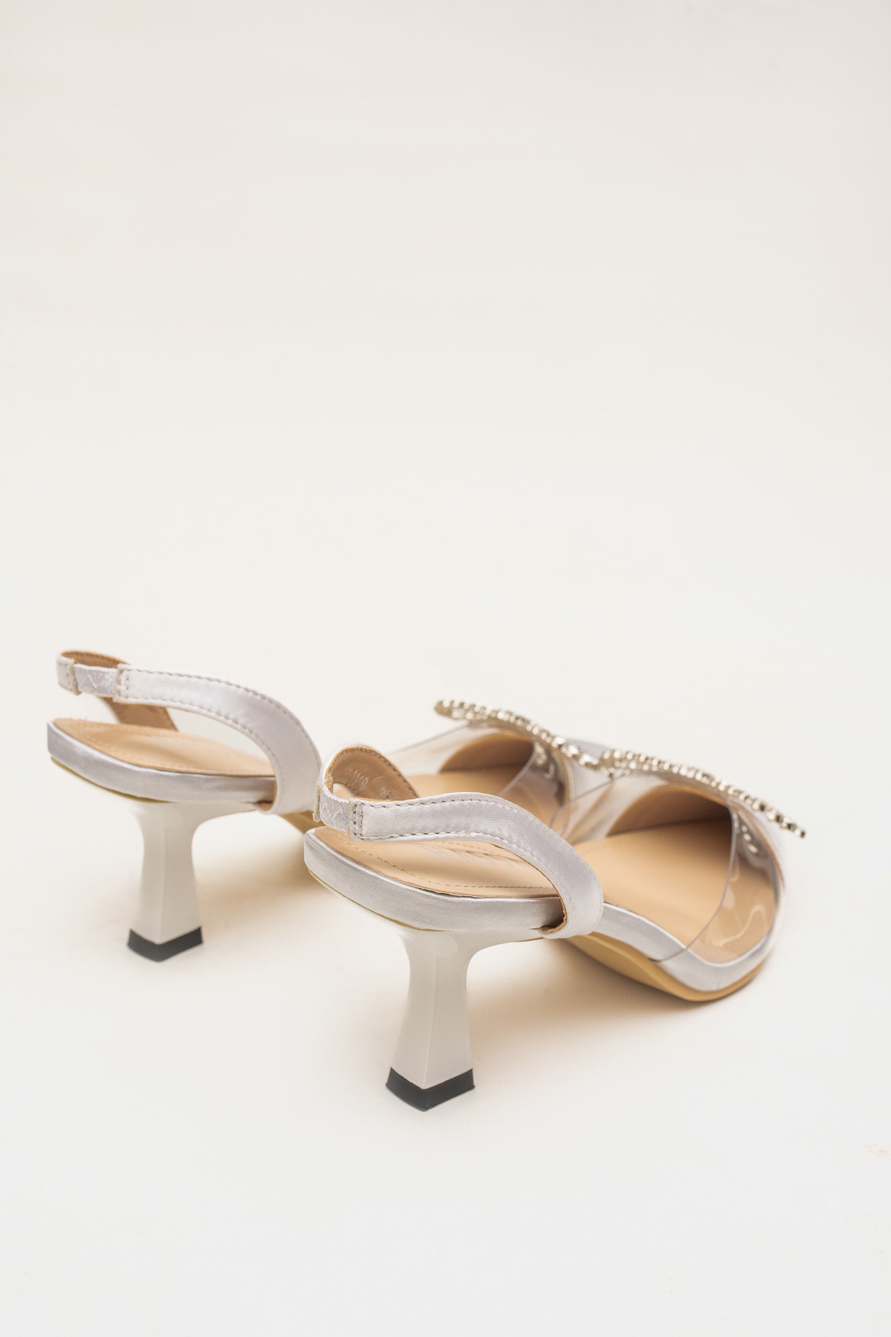 Mila White Bow Heels