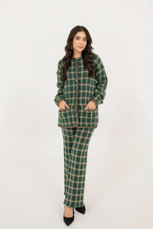 Lina Checkered Knit Suit