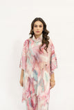 Nazik Pink On Pink Poncho Pleated Suit