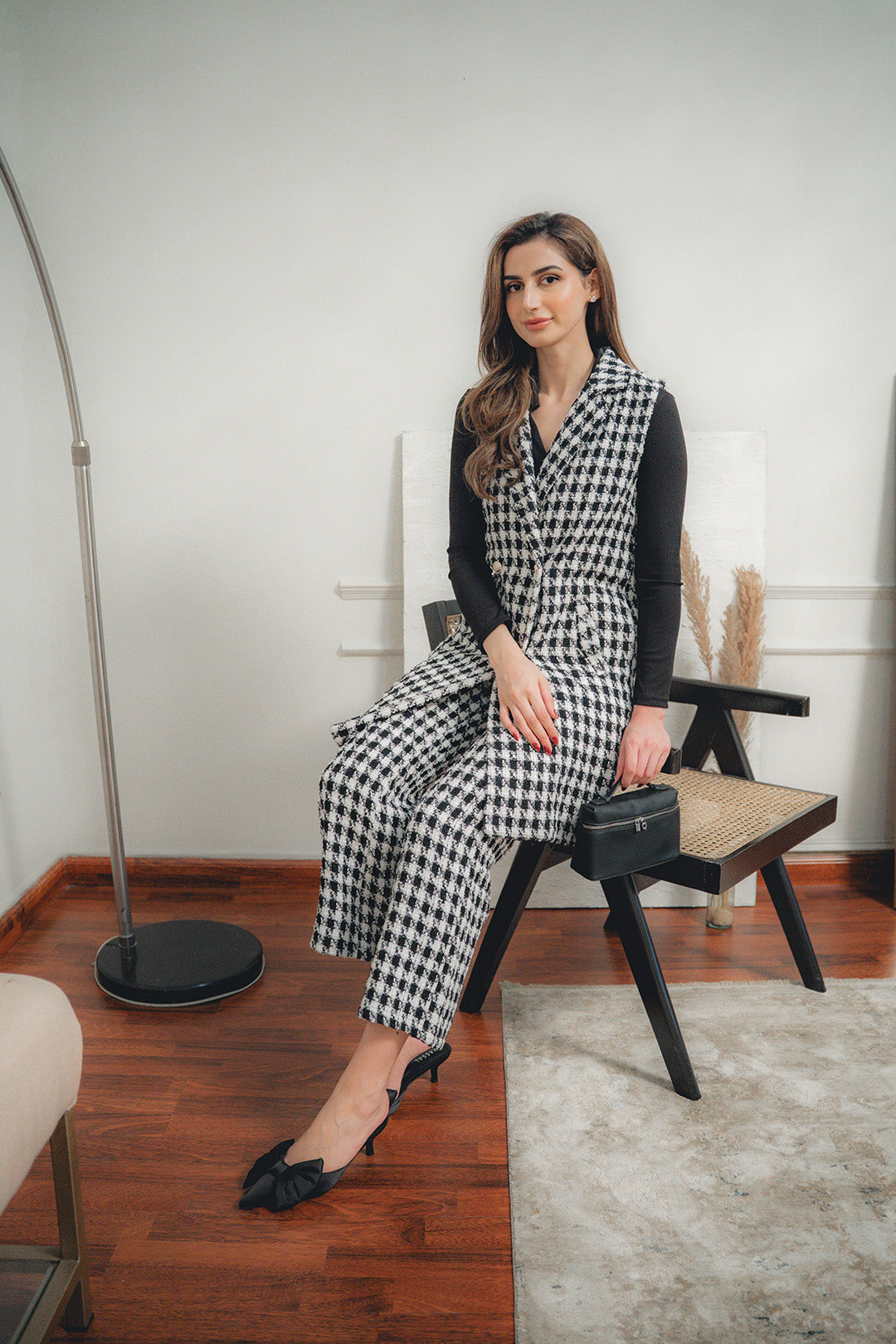 Viva Sleeveless Tweed Suit