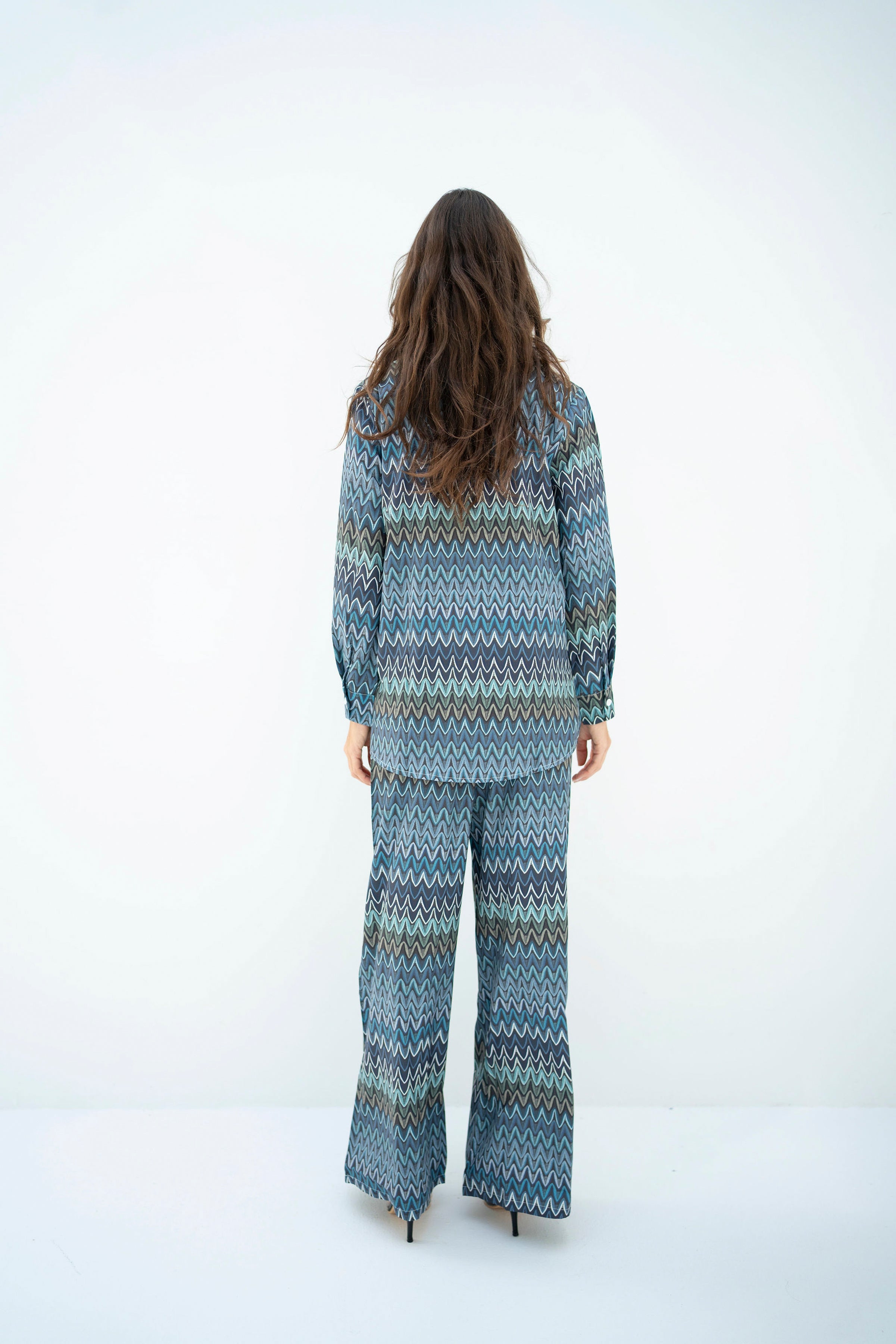 Yuri Zig Zag Two Piece Co Ord Set