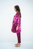 Pleated Mysha Plum Set With Capri Pants