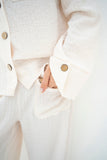 Kiara Off-White Cheese Cloth Co Ord Set
