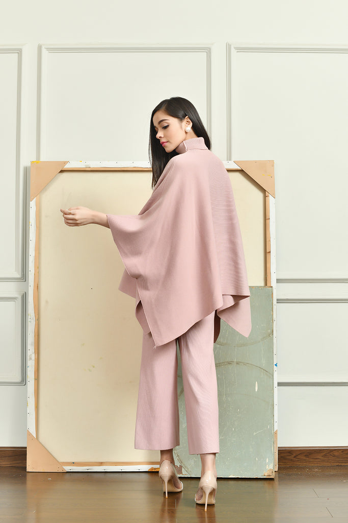 Lily Knitted Cape Pink Separates