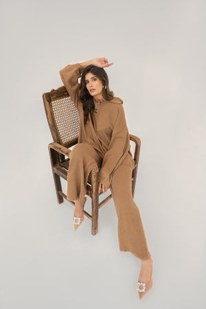Miral Polo Neck Two Piece Suit