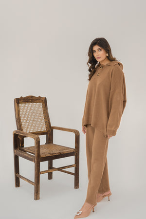 Miral Polo Neck Two Piece Suit