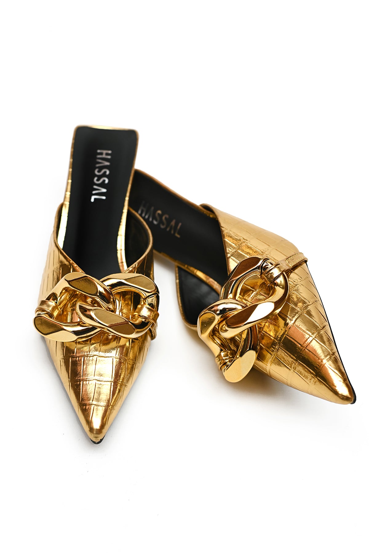 Melisa Gold Chain Heel