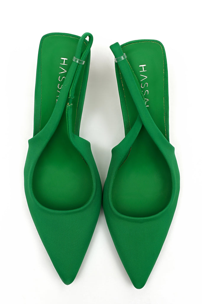Daisy Strap Heel green
